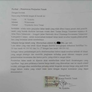 Jual Tanah Daerah Sukaresmi Luas 15,3 hektar, Harga 390rb/m2