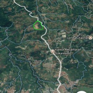 Jual Tanah Daerah Sukaresmi Luas 15,3 hektar, Harga 390rb/m2
