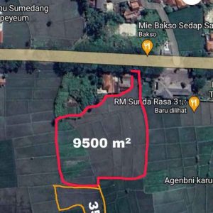 Dijual Lahan Strategis pinggir Jalan Cipeyeum, Haurwangi